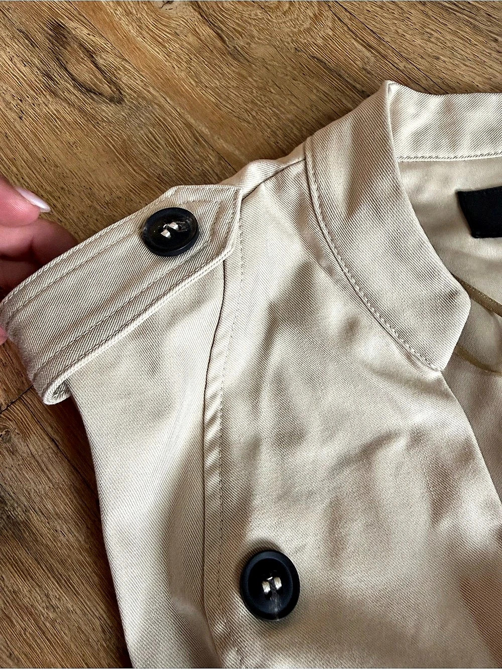 Zara Buttoned Ruffle Mini Dress Medium - Picture 6 of 7
